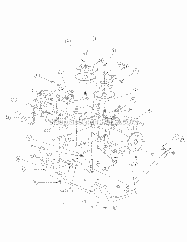 Drive Assembly Diagram and Parts List for M54-KW 53AB5DBW150 Cub Cadet Sprayer